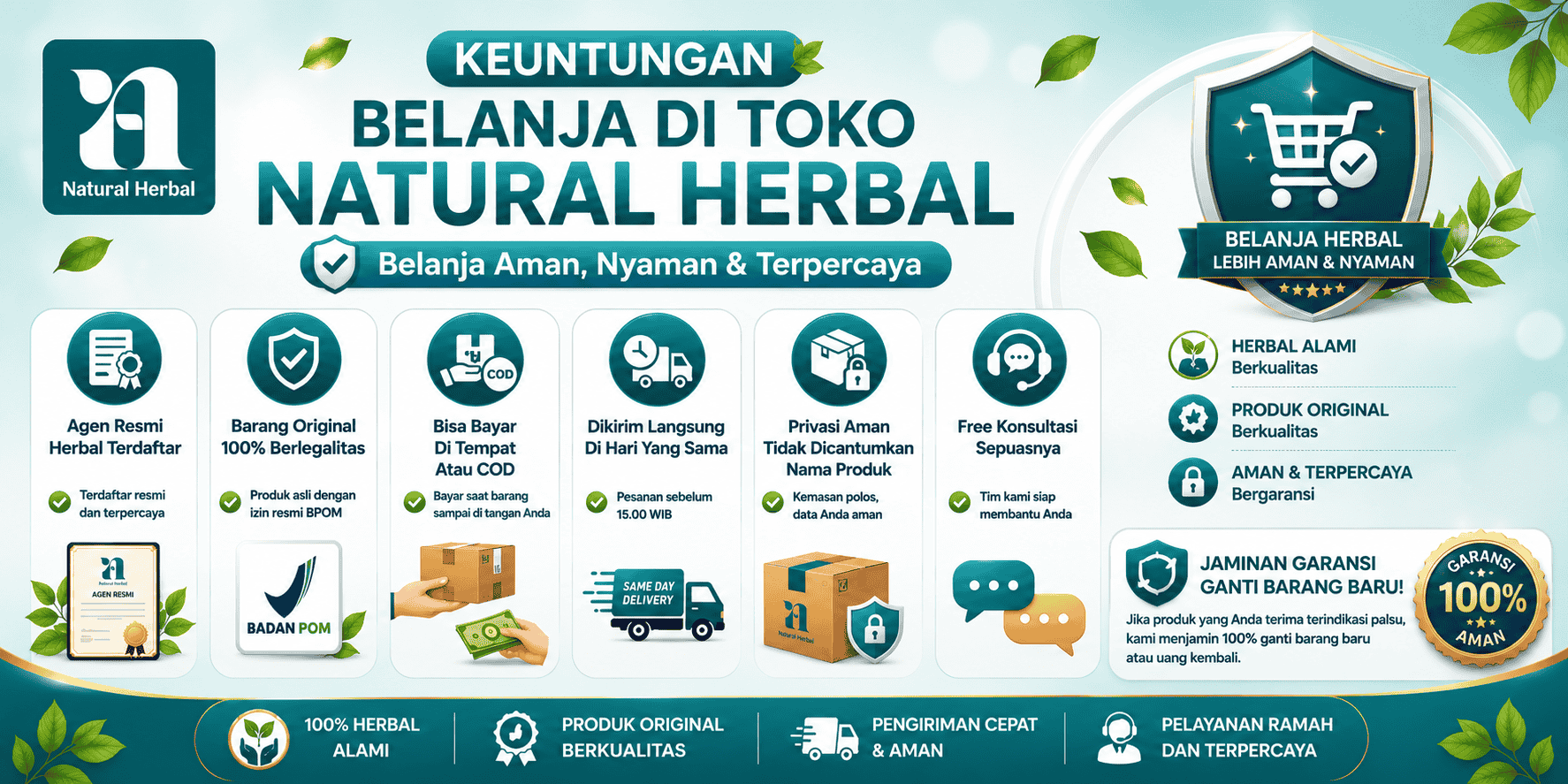 Banner Keuntungan Natural Herbal